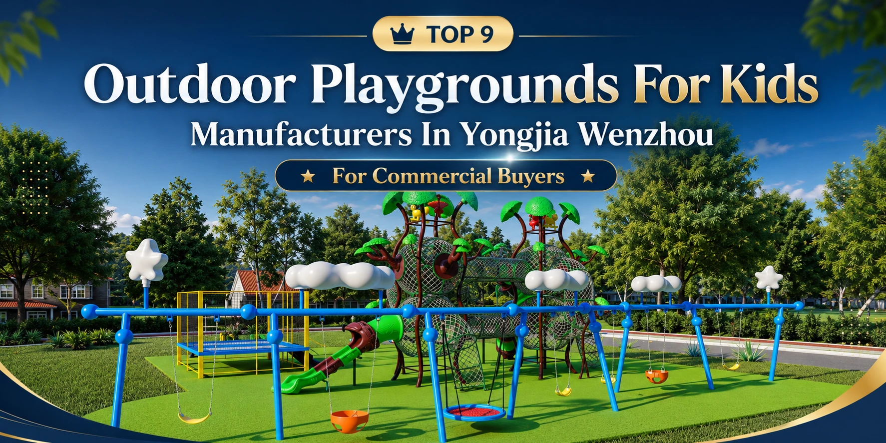 Top 9 Outdoor Playgrounds For Kids Manufacturers In Yongjia Wenzhou For Commercial Buyers
