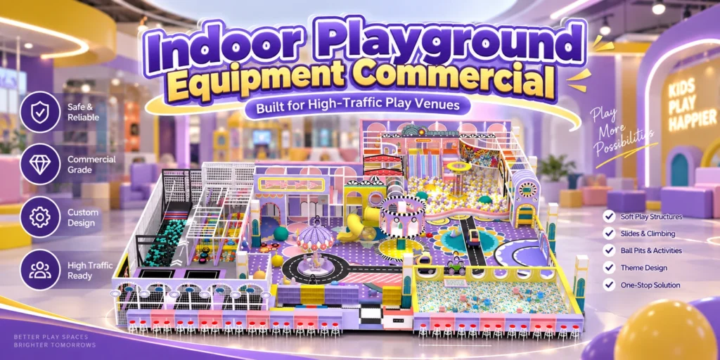 Indoor Playground Equipment Commercial Built For High-Traffic Play Venues