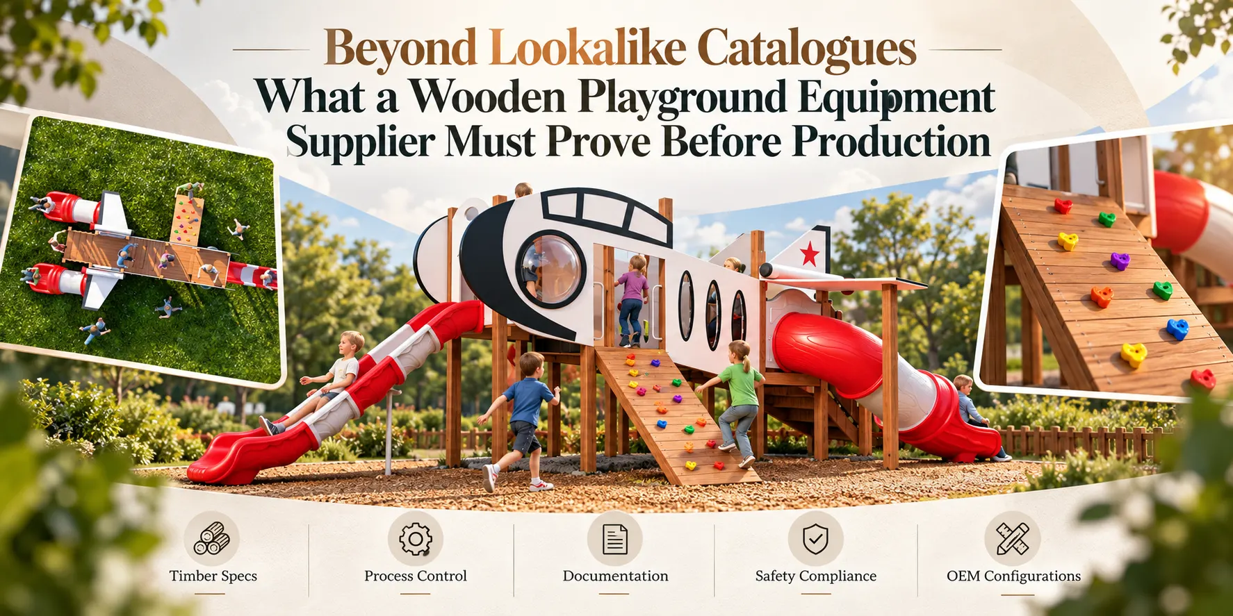 Beyond Lookalike Catalogues What a Wooden Playground Equipment Supplier Must Prove Before Production